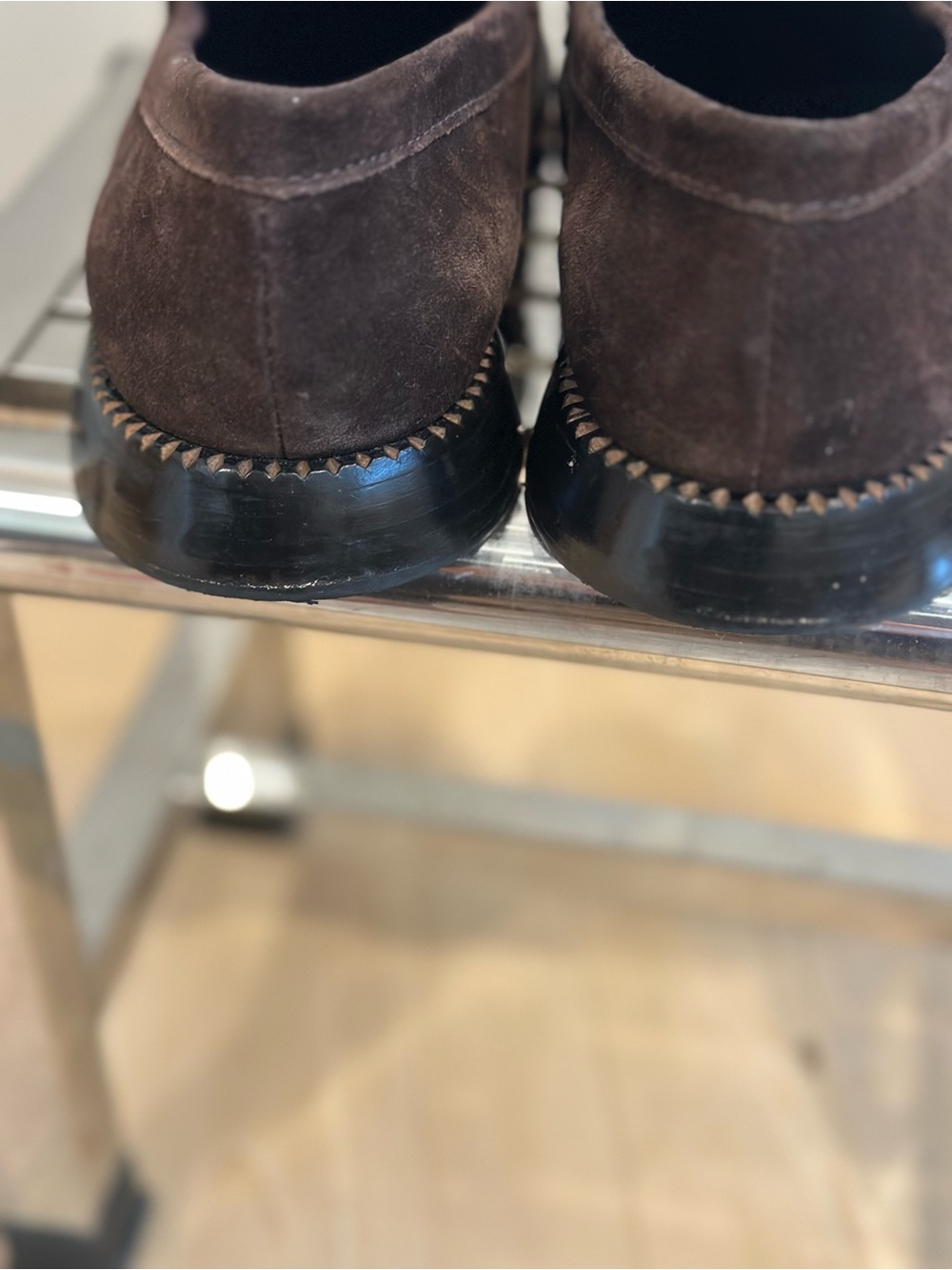 Freda Salvador Elba Espresso Suede Penny Loafers - Picture 10 of 13